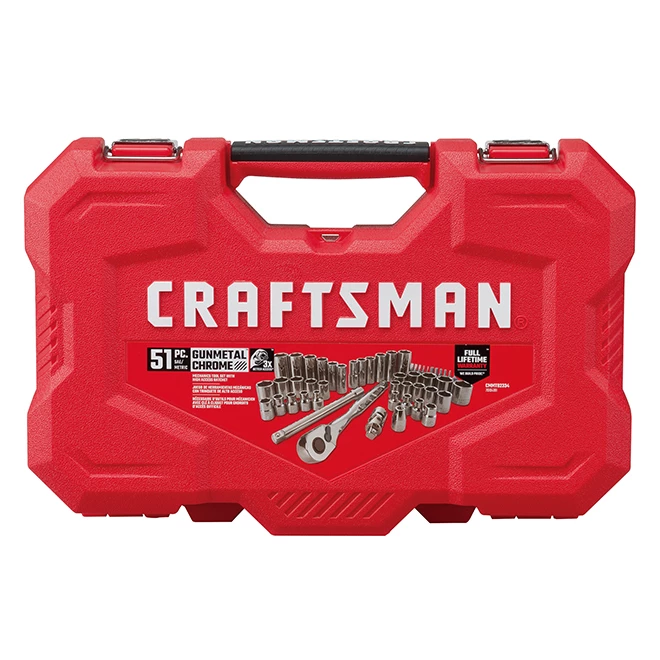 CRAFTSMAN Ensemble d'outils pour mécanicien Crafsman, acier, 51 pièces 3 CRAFTSMAN Ensemble d'outils pour mécanicien Crafsman, acier, 51 pièces – Image 3