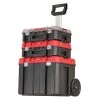 CRAFTSMAN Tour de rangement portative, 3 coffres, rouge et noir