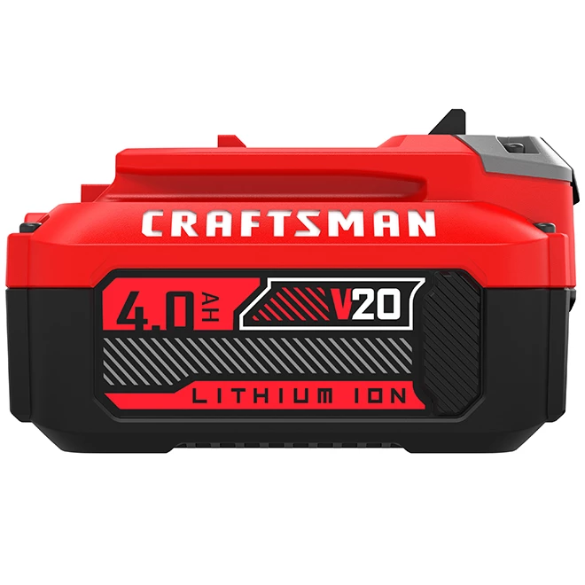 Batterie premium lithium-ion Craftsman 20 V 4Ah, indicateur de charge à 3 DEL, pas d'autodécharge 4 Batterie premium lithium-ion Craftsman 20 V 4Ah, indicateur de charge à 3 DEL, pas d'autodécharge – Image 4