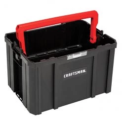 CRAFTSMAN Coffre de rangement ouvert avec poignée, noir et rouge