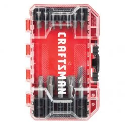 Jeu d'embouts de tournevis Craftsman, 24 pièces, acier résistant aux chocs, étui de protection rigide