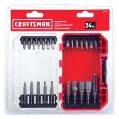 Jeu d'embouts de tournevis Craftsman, 24 pièces, acier résistant aux chocs, étui de protection rigide -CRAFTSMAN Soldes Magasin 00276591d L