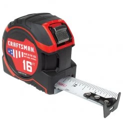 CRAFTSMAN Ruban à mesurer, PRO-LOCK, 1,25'' X 16', noir/rouge -CRAFTSMAN Soldes Magasin 00276615c L