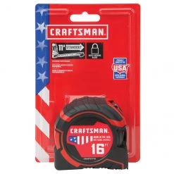 CRAFTSMAN Ruban à mesurer, PRO-LOCK, 1,25'' X 16', noir/rouge -CRAFTSMAN Soldes Magasin 00276615d L