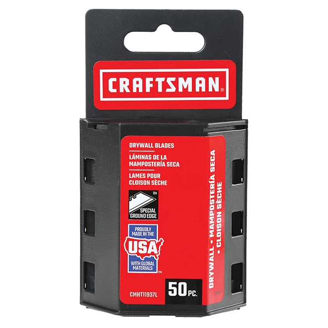 Lame utilitaire de rechange Craftsman pour cloison sèche, 50/paquet 2 Lame utilitaire de rechange Craftsman pour cloison sèche, 50/paquet – Image 2