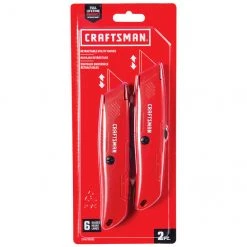 Couteaux utilitaires à 3 positions Craftsman 5 po, rouge, paquet de 2 -CRAFTSMAN Soldes Magasin 00276643c L