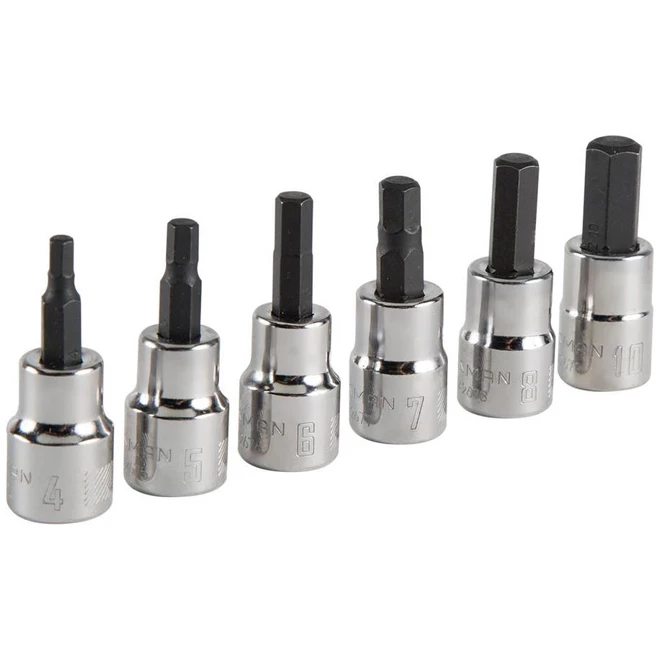 CRAFTSMAN Jeu de douilles à mèche hexagonale, 3/8", métrique, 6 pièces 2 CRAFTSMAN Jeu de douilles à mèche hexagonale, 3/8", métrique, 6 pièces – Image 2