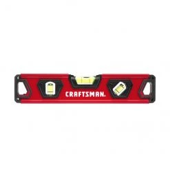 CRAFTSMAN Niveau à torpille de style caisson, 9", rouge et noir
