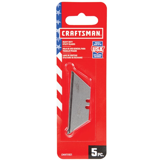 Lame utilitaire de rechange Craftsman, robuste, acier trempé, 5/paquet 4 Lame utilitaire de rechange Craftsman, robuste, acier trempé, 5/paquet – Image 4