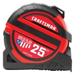 CRAFTSMAN Ruban à mesurer magnétique, PRO-13, 1,25' x 25', rouge