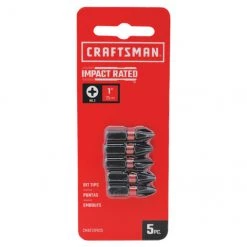 Embouts de tournevis Impact Rated de Craftsman, cruciforme no 2, 1 po, paquet de 5 -CRAFTSMAN Soldes Magasin 00276840c L