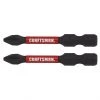 Jeu d'embouts de tournevis cruciforme Impact Rated de Craftsman, 2 po x 1/4 po, paquet de 2