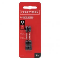 Jeu d'embouts de tournevis cruciforme Impact Rated de Craftsman, 2 po x 1/4 po, paquet de 2 -CRAFTSMAN Soldes Magasin 00276843c L
