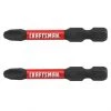 Embouts de tournevis cruciforme Impact Rated de Craftsman, 2 po x 1/4 po, paquet de 2