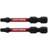 Embouts à torsion Torx-Head Impact Rated de Craftsman Torx-Head, T20 x 2 po L., tige hexagonale, noir, 2 par paquet
