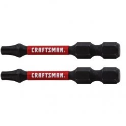 Embouts à torsion Torx-Head Impact Rated de Craftsman Torx-Head, T20 x 2 po L., tige hexagonale, noir, 2 par paquet