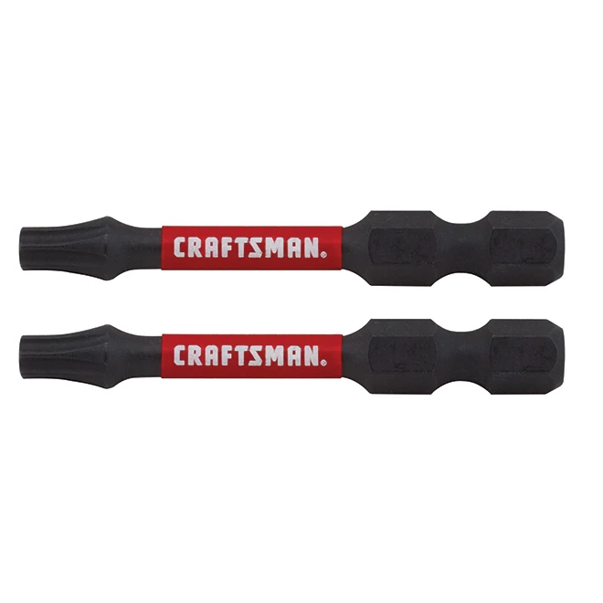 Embouts de tournevis Torx Impact Rated de Craftsman, 2 po, acier S2 à l'oxyde noir, paquet de 2 1 Embouts de tournevis Torx Impact Rated de Craftsman, 2 po, acier S2 à l'oxyde noir, paquet de 2