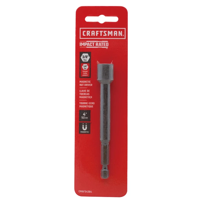 Tournevis à douille Impact Rated de Craftsman, 4 po x 3/8 po, acier résistant aux chocs 3 Tournevis à douille Impact Rated de Craftsman, 4 po x 3/8 po, acier résistant aux chocs – Image 3