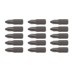 Jeu d'embouts pour vis à chocs à tête Phillips Craftsman, no 2 x 1 po L., tige hexagonale, 15 par paquet