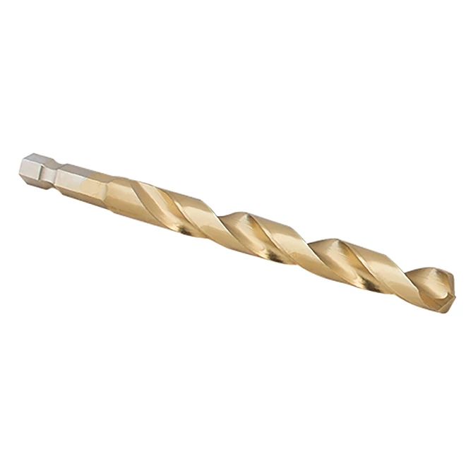 Foret en titane Craftsman, 5/16 po dia x 4 1/2 po L., pointe en croix 135°, tige hexagonale 2 Foret en titane Craftsman, 5/16 po dia x 4 1/2 po L., pointe en croix 135°, tige hexagonale – Image 2