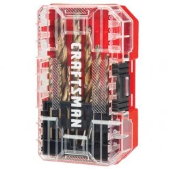 Forets Craftsman, acier rapide à revêtement doré, rond, ensemble de 14 -CRAFTSMAN Soldes Magasin 00276913c L