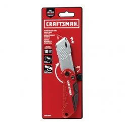 Couteau utilitaire pliable et compact Craftsman, 10 lames, 4 po, rouge et argent -CRAFTSMAN Soldes Magasin 00276928d L