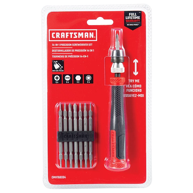 CRAFTSMAN Tournevis de précision, embouts multiples, 14-en-1 2 CRAFTSMAN Tournevis de précision, embouts multiples, 14-en-1 – Image 2
