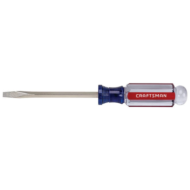 CRAFTSMAN Tournevis plat en acier, 3/16" x 4", bleu et rouge 1 CRAFTSMAN Tournevis plat en acier, 3/16" x 4", bleu et rouge