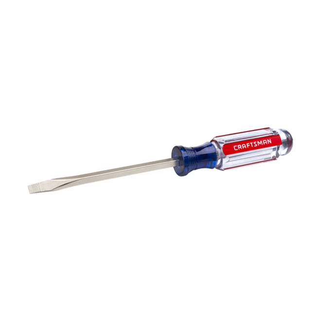 CRAFTSMAN Tournevis plat en acier, 3/16" x 4", bleu et rouge 2 CRAFTSMAN Tournevis plat en acier, 3/16" x 4", bleu et rouge – Image 2