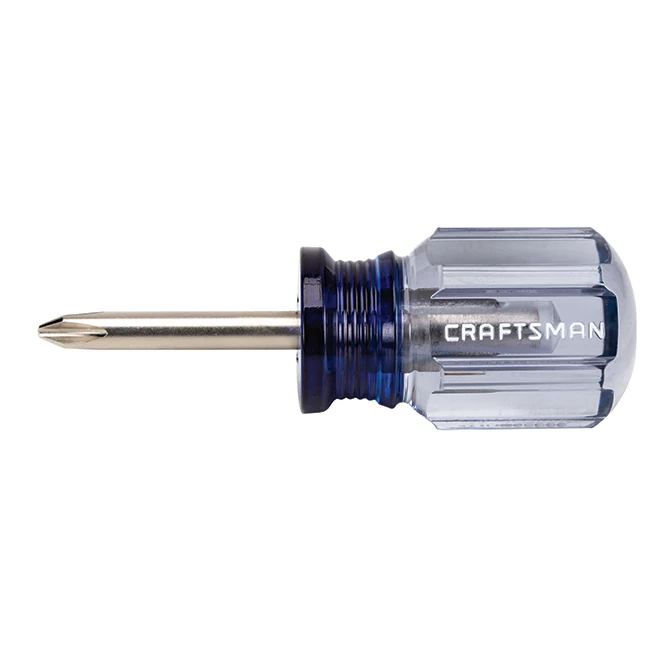 CRAFTSMAN Tournevis Phillips en acier, n° 2, 1-1/2", bleu et transparent 1 CRAFTSMAN Tournevis Phillips en acier, n° 2, 1-1/2", bleu et transparent