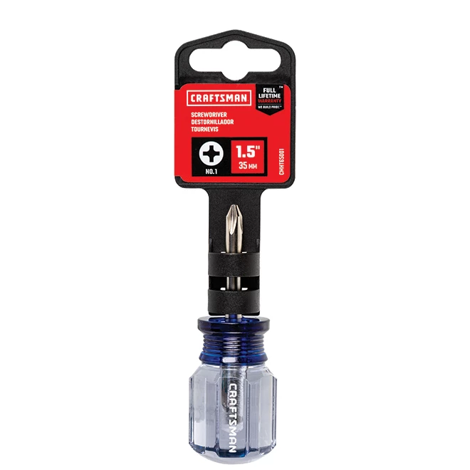 CRAFTSMAN Tournevis Phillips en acier, n° 2, 1-1/2", bleu et transparent 2 CRAFTSMAN Tournevis Phillips en acier, n° 2, 1-1/2", bleu et transparent – Image 2
