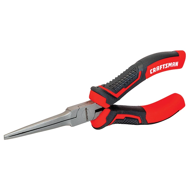 CRAFTSMAN Pinces à long bec, mini, 5", acier, rouge et noir 2 CRAFTSMAN Pinces à long bec, mini, 5", acier, rouge et noir – Image 2