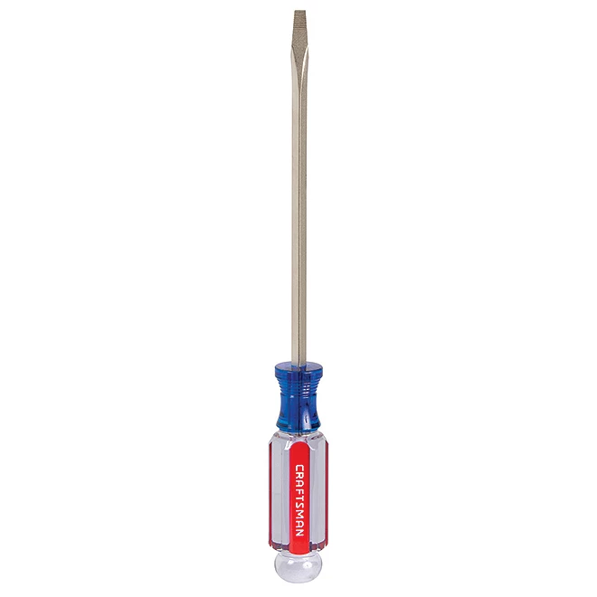 CRAFTSMAN Tournevis plat en acier, 3/16" x 6", bleu et rouge 1 CRAFTSMAN Tournevis plat en acier, 3/16" x 6", bleu et rouge