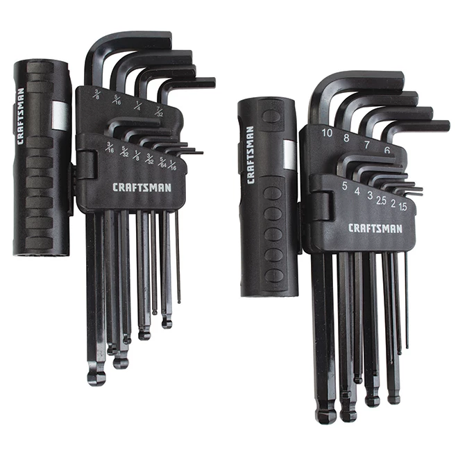 CRAFTSMAN Jeu de 20 clés hexagonales, acier et oxyde, noir 1 CRAFTSMAN Jeu de 20 clés hexagonales, acier et oxyde, noir