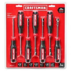 CRAFTSMAN Ensemble tourne-écrous, 1/4'', rouge/noir, 7 pièces -CRAFTSMAN Soldes Magasin 00277035c L