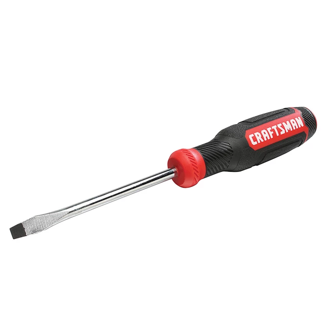 CRAFTSMAN Tournevis plat bi-matière, 1/4" x 4", rouge et noir 2 CRAFTSMAN Tournevis plat bi-matière, 1/4" x 4", rouge et noir – Image 2