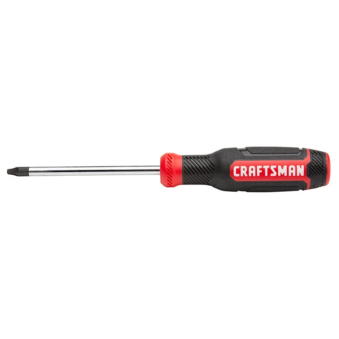 CRAFTSMAN Tournevis carré bi-matière, #2 x 4", rouge et noir 1 CRAFTSMAN Tournevis carré bi-matière, #2 x 4", rouge et noir