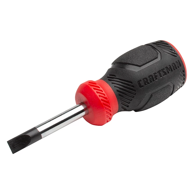 CRAFTSMAN Tournevis plat bi-matière, 1/4" x 1,5", rouge et noir 2 CRAFTSMAN Tournevis plat bi-matière, 1/4" x 1,5", rouge et noir – Image 2