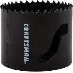 Scie emporte-pièce Craftsman, 2 1/2 po dia, bimétallique, sans arbre, noire