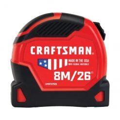 CRAFTSMAN Ruban à mesurer PRO-11, 1,26'' X 26', rouge