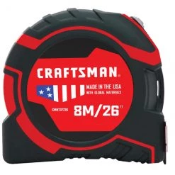 CRAFTSMAN Ruban à mesurer, PRO-LOCK, 1,25'' X 26', noir/rouge