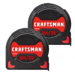 Ensemble de 2 rubans à mesurer Easy Grip de Craftsman, 26 pi
