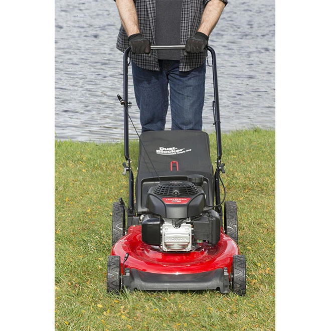 CRAFTSMAN Tondeuse poussée à essence, 2-en-1, 160 cc, rouge 2 CRAFTSMAN Tondeuse poussée à essence, 2-en-1, 160 cc, rouge – Image 2