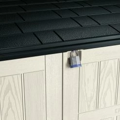 Coffre de rangement extérieur de Craftsman, résine, blanc et noir, 4 pi l. x 2 pi L. -CRAFTSMAN Soldes Magasin 07805088e L