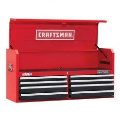 CRAFTSMAN Coffre à outils, 8 tiroirs, 52" x 16" x 24,5", rouge et noir