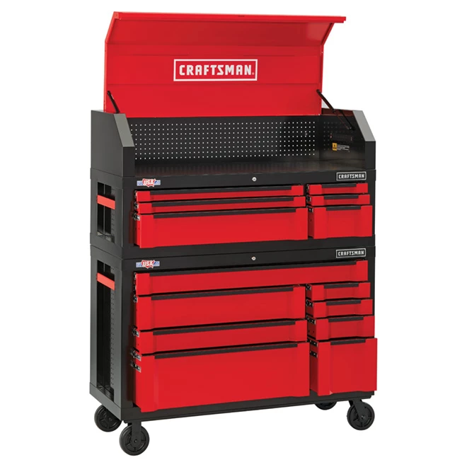 CRAFTSMAN Coffre/armoire à outils, 8 tiroirs, 54'', rouge et noir 2 CRAFTSMAN Coffre/armoire à outils, 8 tiroirs, 54'', rouge et noir – Image 2