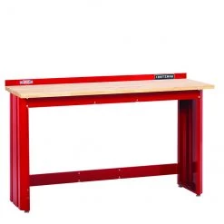 CRAFTSMAN Soldes Magasin 11 CRAFTSMAN Établi avec surface de type étal de boucher, 6', rouge
