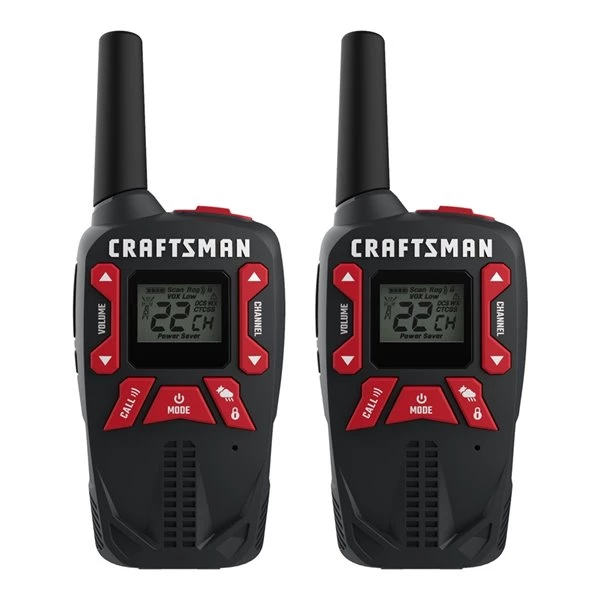 Radios bidirectionnelles rechargeables Craftsman, 40 km, 2/pqt 1 Radios bidirectionnelles rechargeables Craftsman, 40 km, 2/pqt