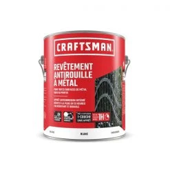 Revêtement antirouille blanc semi-brillant pour métal Craftsman de 3,78 L