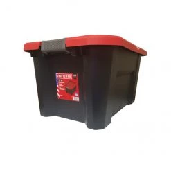 Boîte de rangement en plastique Craftsman, 75 l, couvercle à loquet, noir